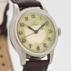Vintage Omega Military-Style Stainless Steel Watch, 1938