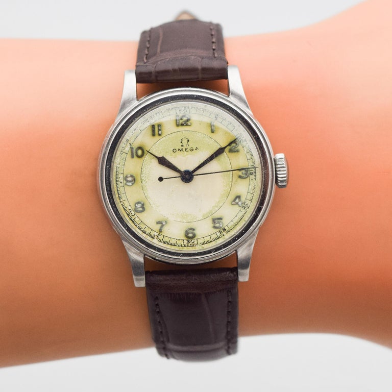 Vintage Omega Military-Style Stainless Steel Watch, 1938 ...