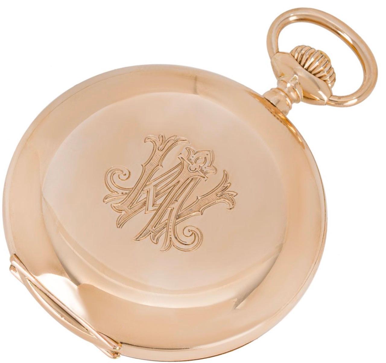 Reloj de bolsillo vintage Omega de oro rosa sin llave y palanca, C1900 3