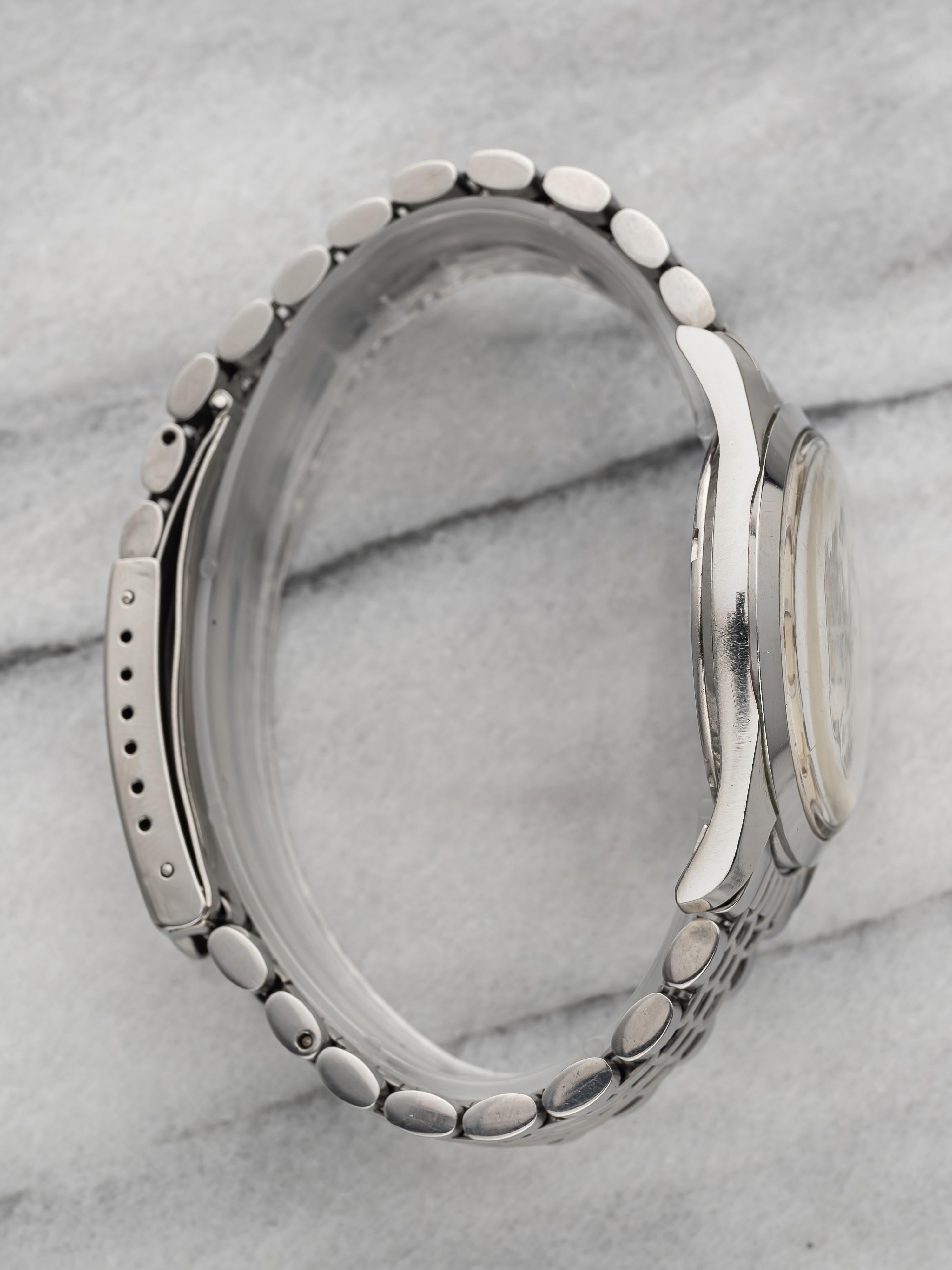 Vintage Omega Seamaster 1960s Automatic Silver Sunburst Dial 35mm case im Angebot 1