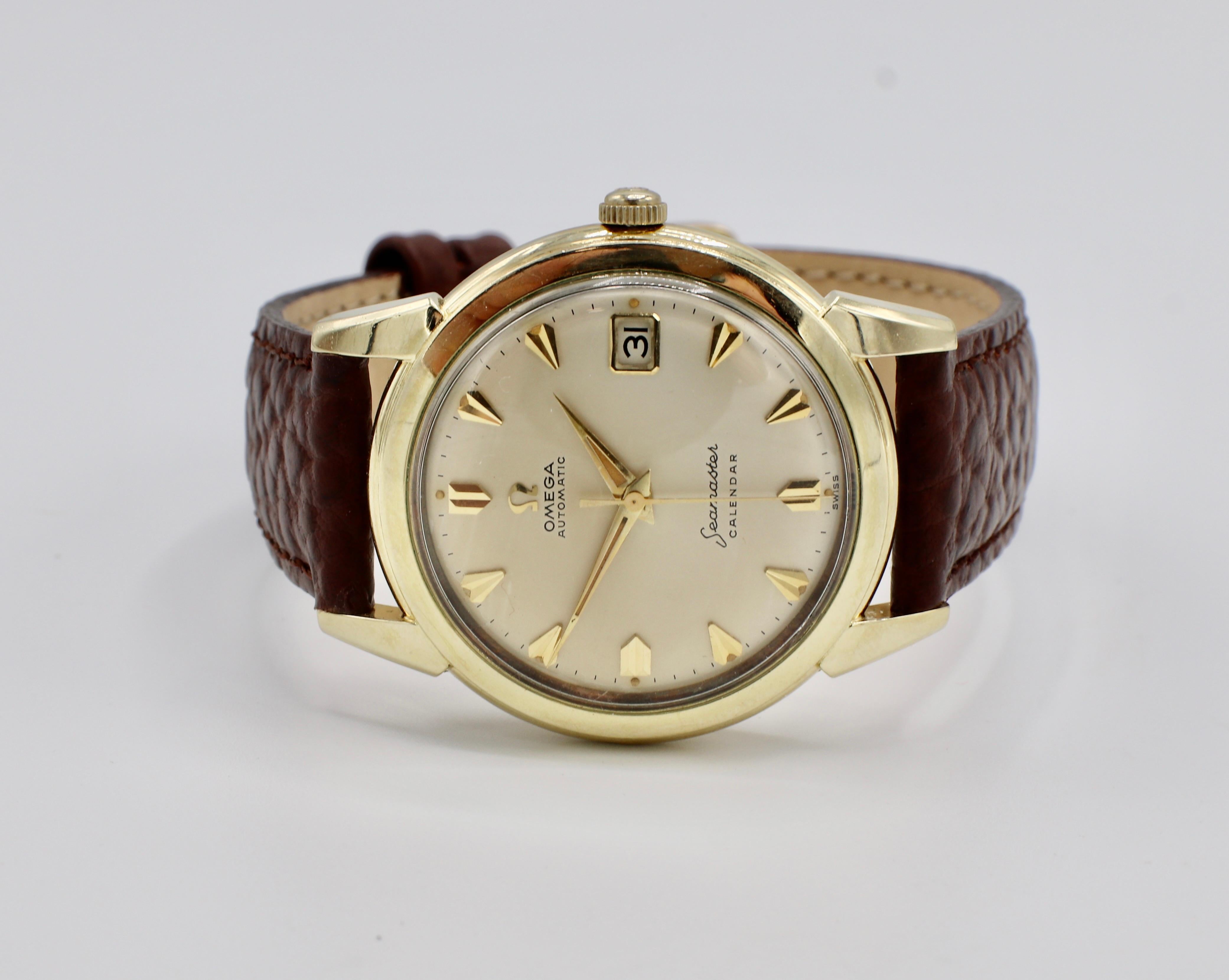 Vintage Omega Seamaster Automatic Calendar Gold Filled Watch 2