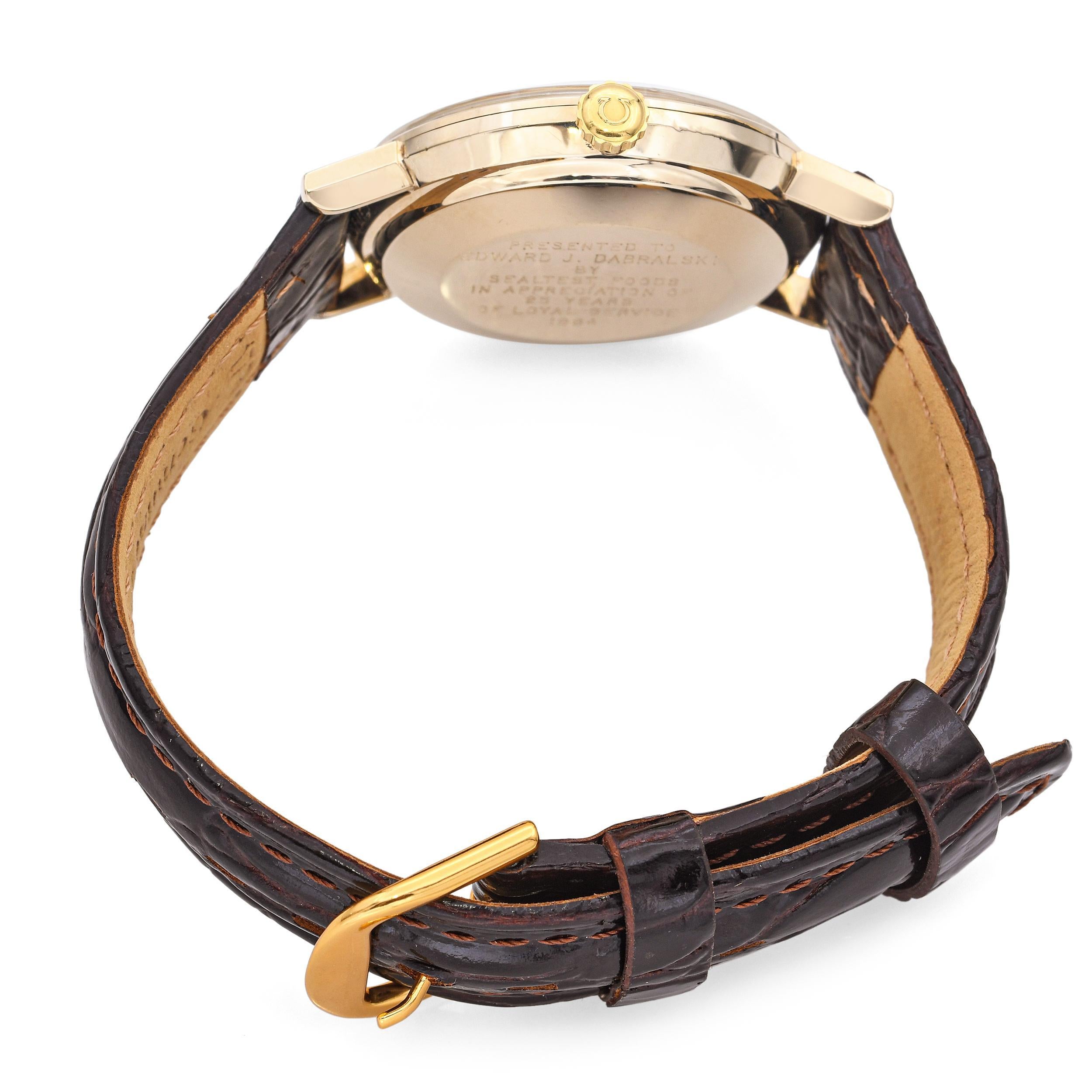 Reloj automático de caballero vintage Omega Seamaster De Ville bañado en oro en venta 2