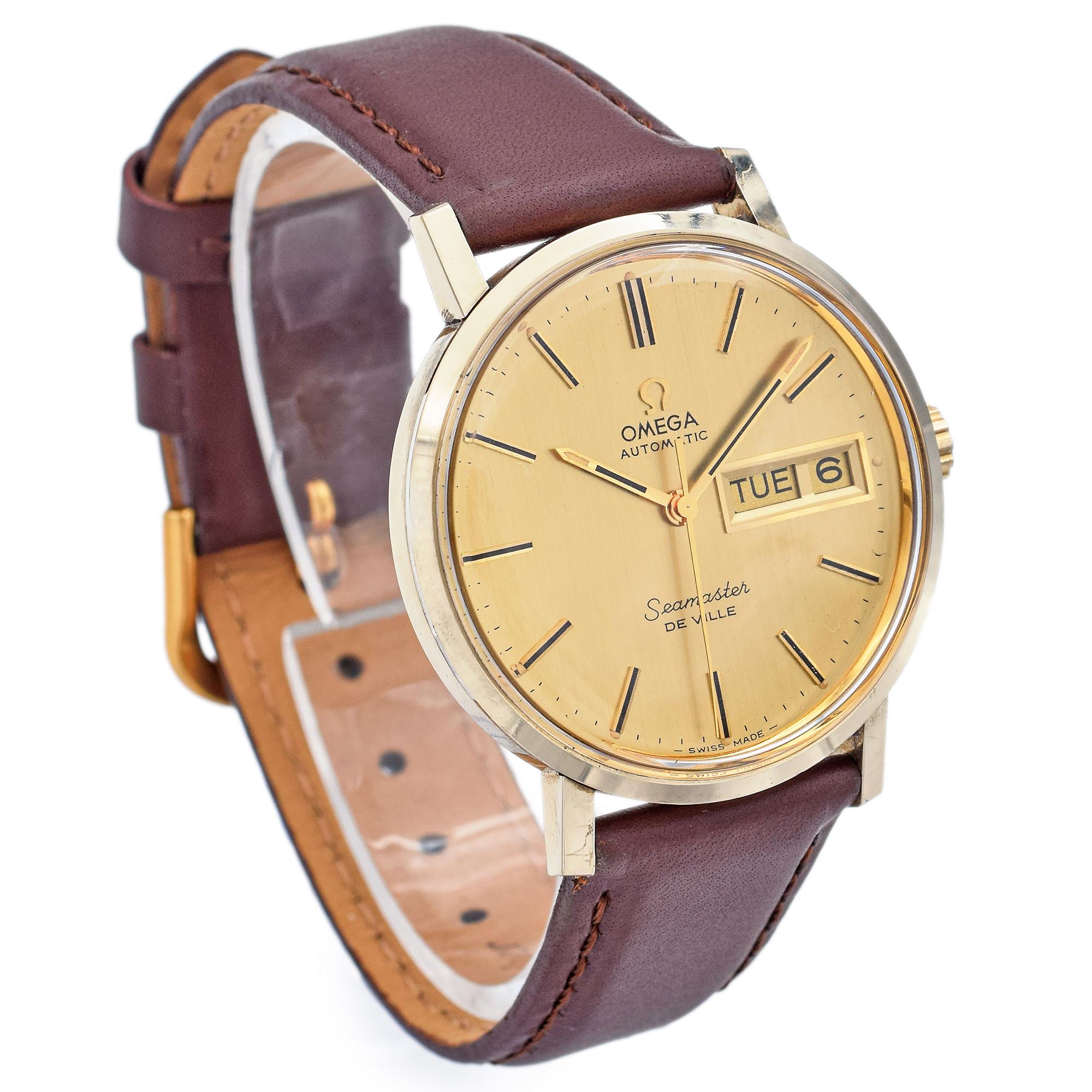 mens gold omega watch