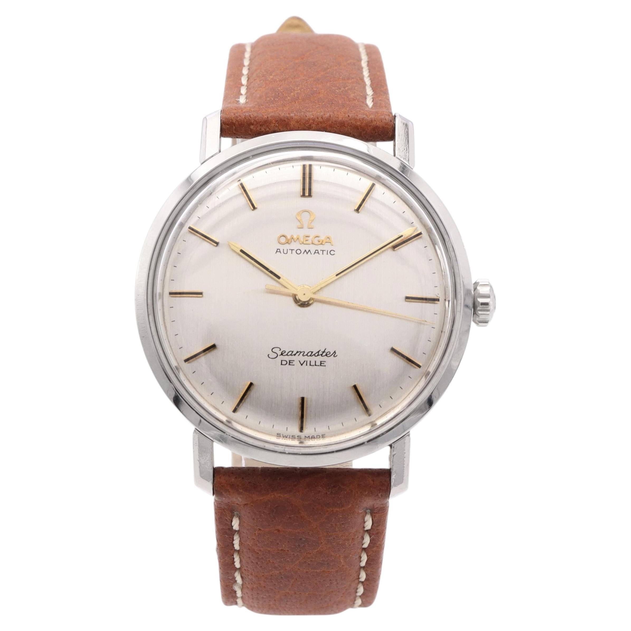 Reloj vintage Omega Seamaster De Ville para hombre, de acero inoxidable y automático