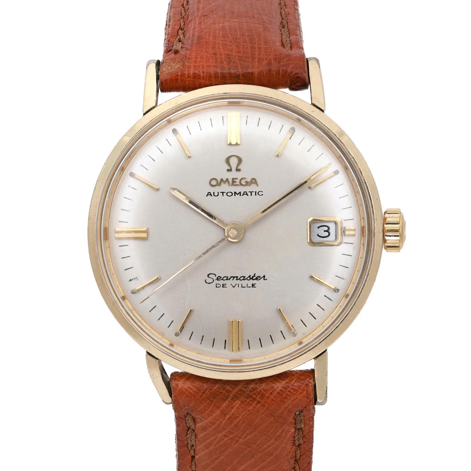 Pre-owned vintage watch in working good condition. The crown is from a different Omega model. Production years around 1962-1963. Aftermarket leather strap and buckle, it show signs of wear. Recently serviced. The movement is calibrated and keeps