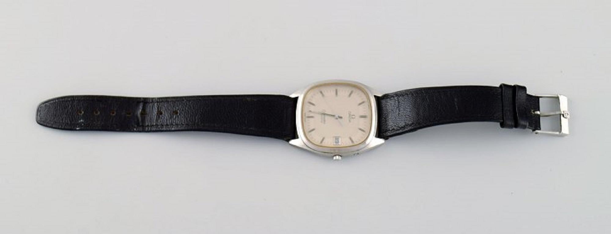 Vintage Omega Seamaster quartz wristwatch. 1970s.
Clock diameter: 35 mm.
In excellent condition.
Stamped.
All watches are thoroughly serviced by our professional watchmaker.