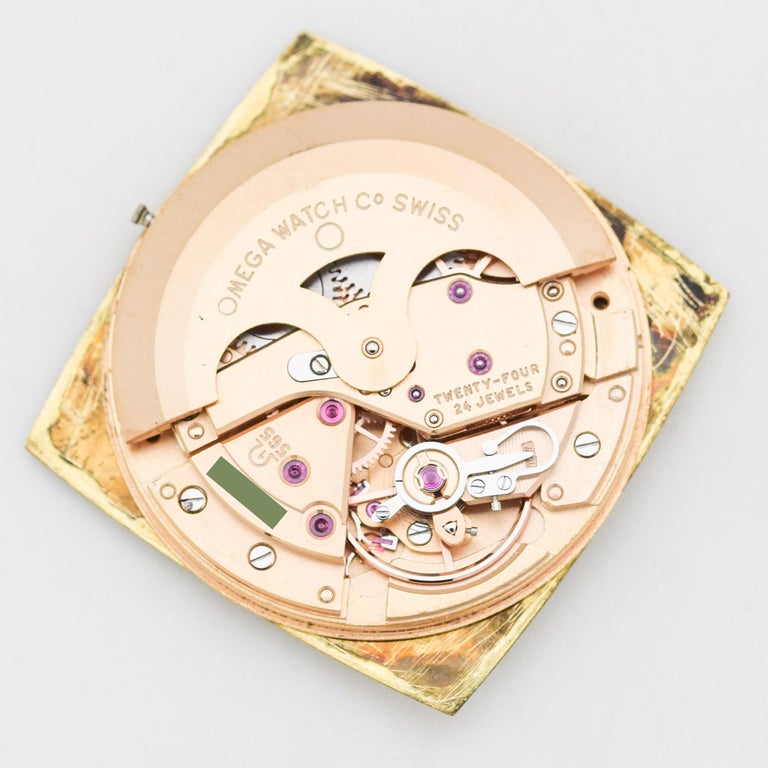 Vintage Omega Seamaster Square-Shaped 18 Karat Yellow Gold ...