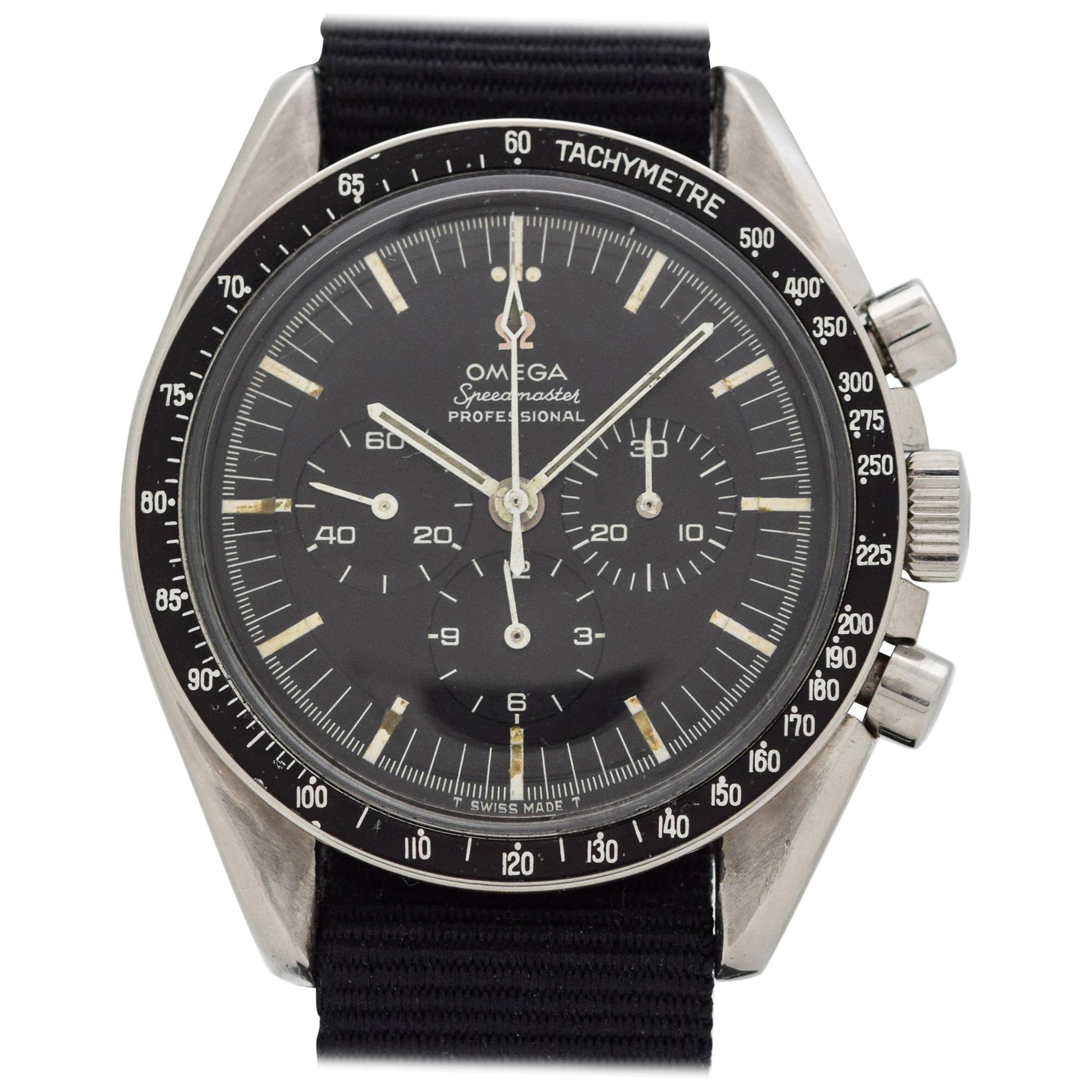 Vintage Omega Speedmaster Pre Moon Stainless Steel Watch, 1968 For Sale