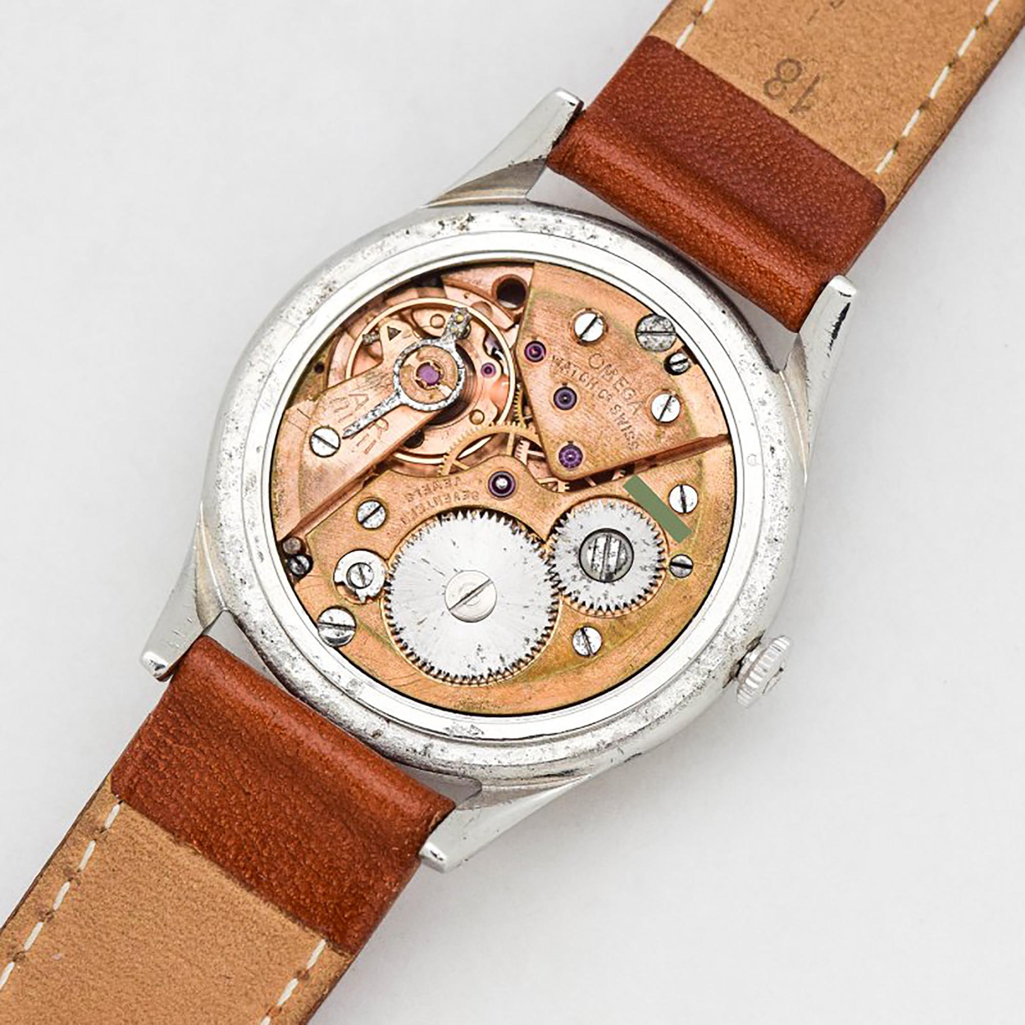 Vintage Omega Triple Date Calendar Moonphase Stainless Steel Watch, 1946 3