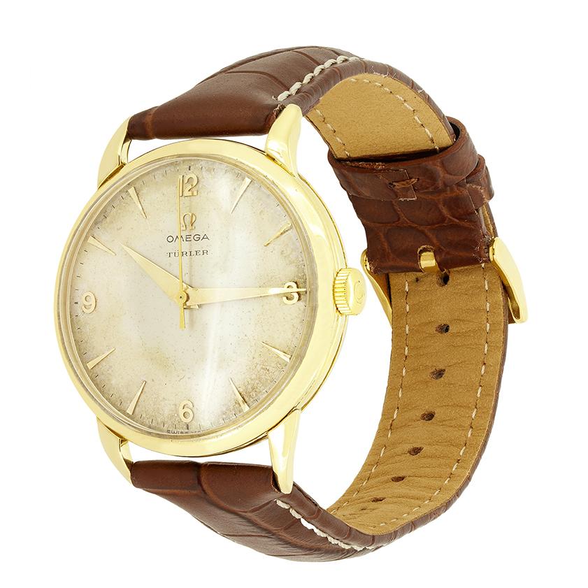 Vintage Omega Turler Vintage-Uhr, ca. 1950er-Jahre für Damen oder Herren im Angebot