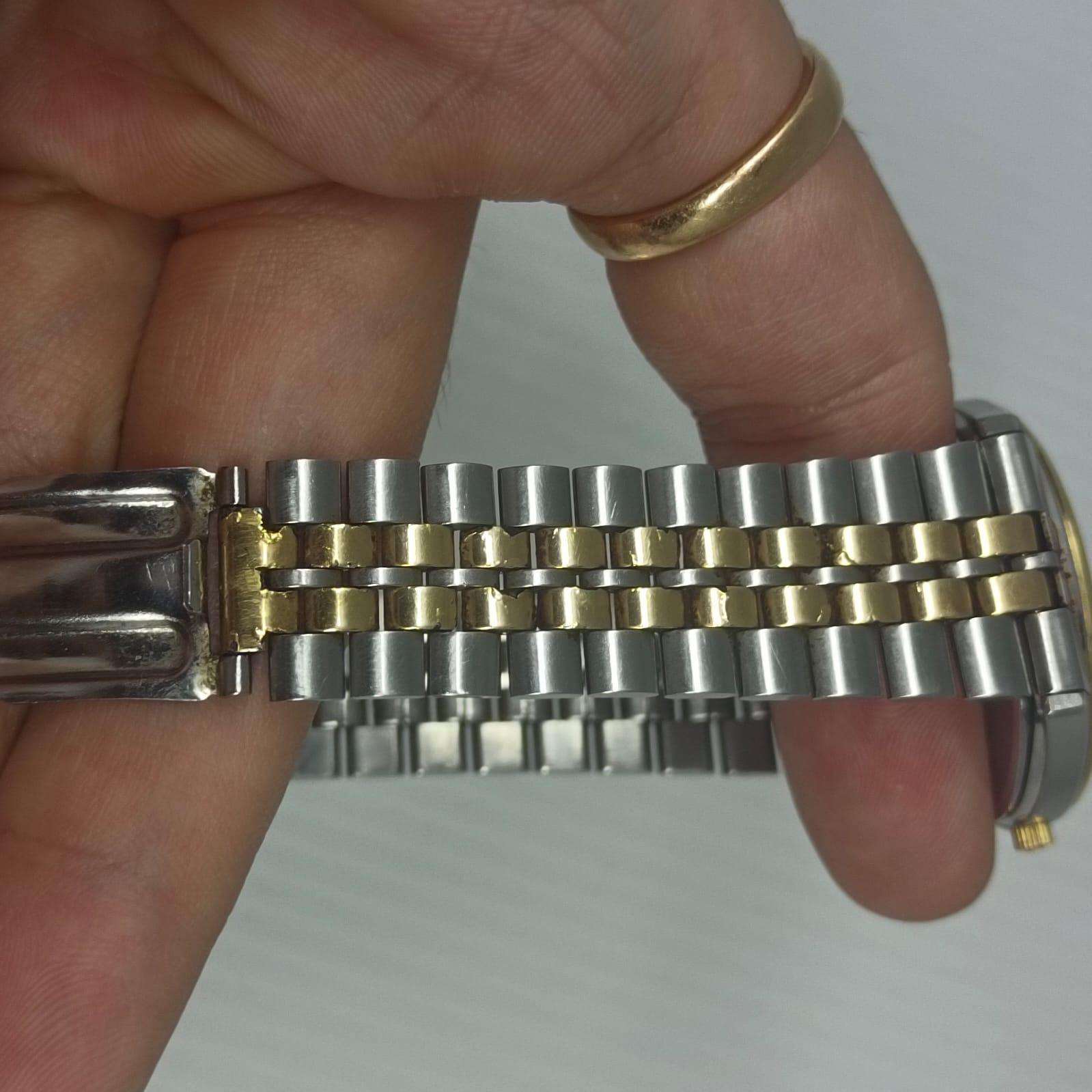 Vintage Omega Two-Tone Seamaster 38MM Quartz Watch For Sale 3