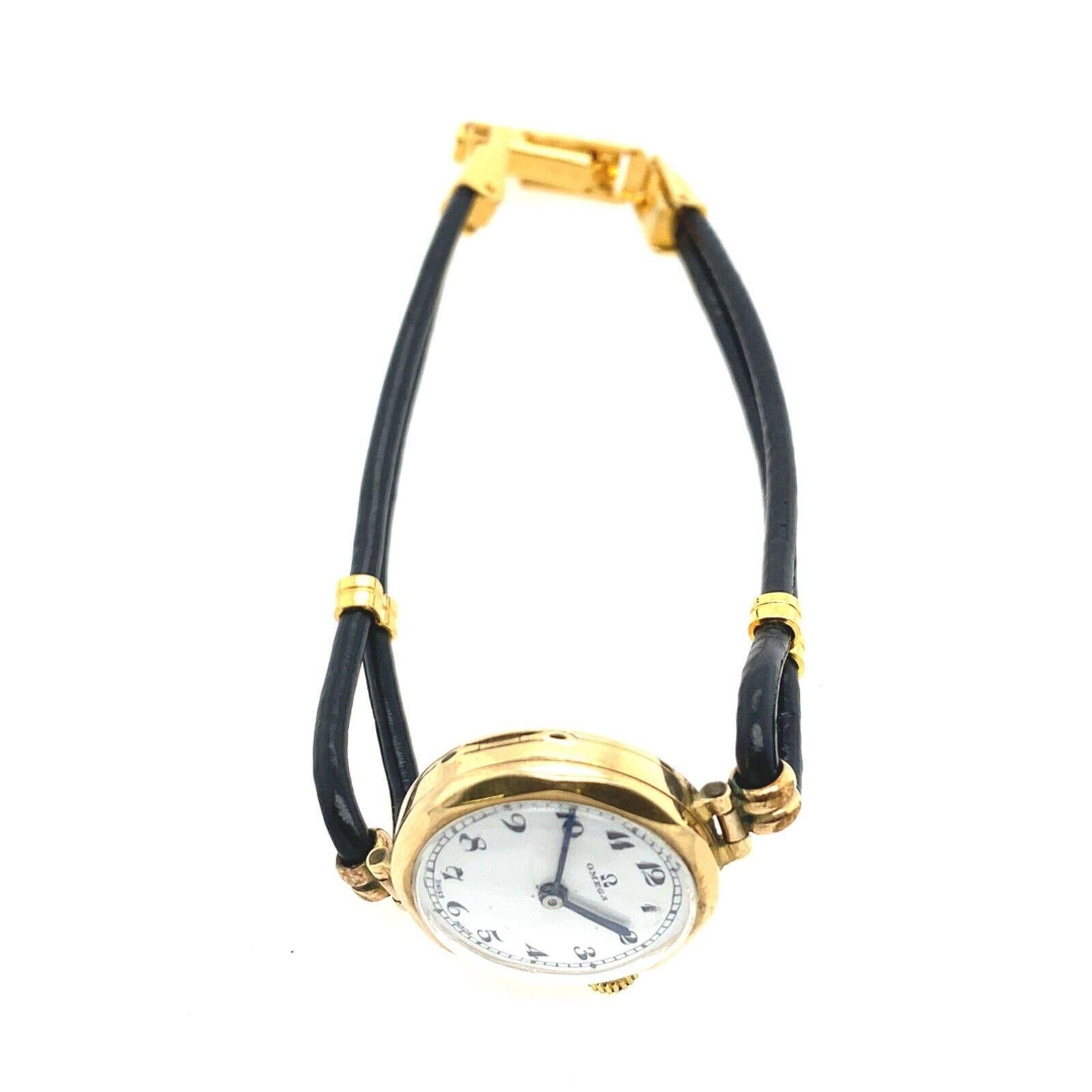 Vintage Omega Uhr 15 Jewels in 9ct Gold im Zustand „Hervorragend“ im Angebot in London, GB