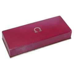 Vintage Omega Watch Box, Red Leather & Satin, Mid 20th Century, UK