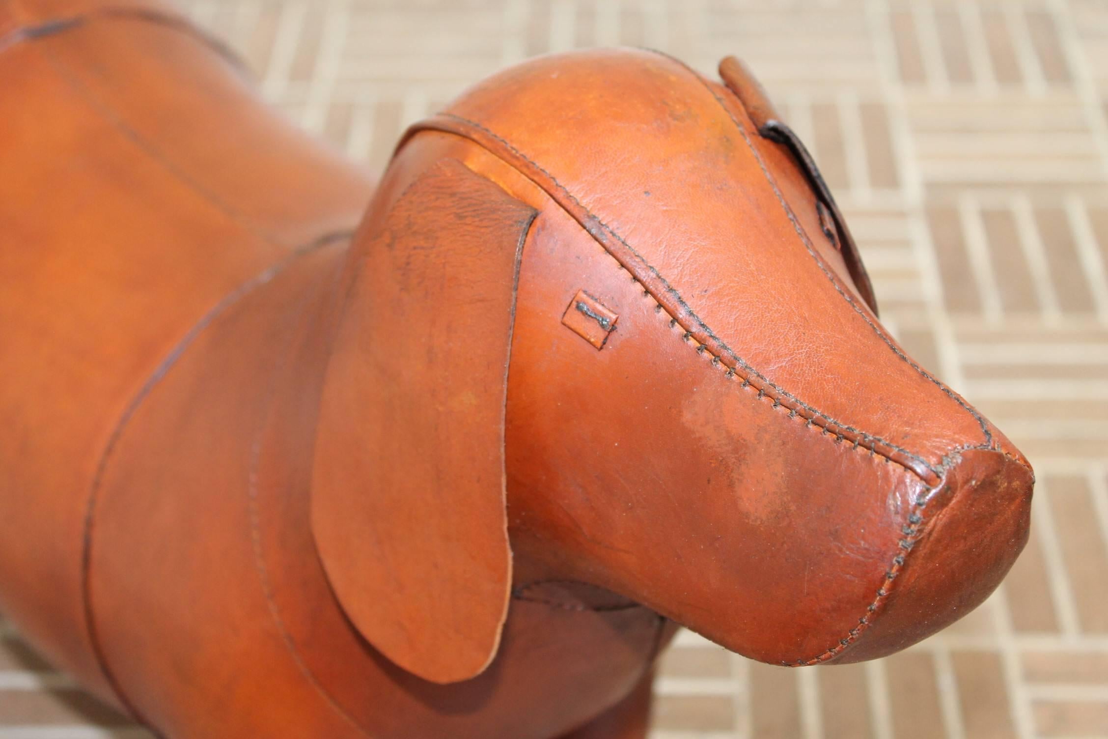 Vintage Omersa Leather Beagle Dog, Dachshund 2