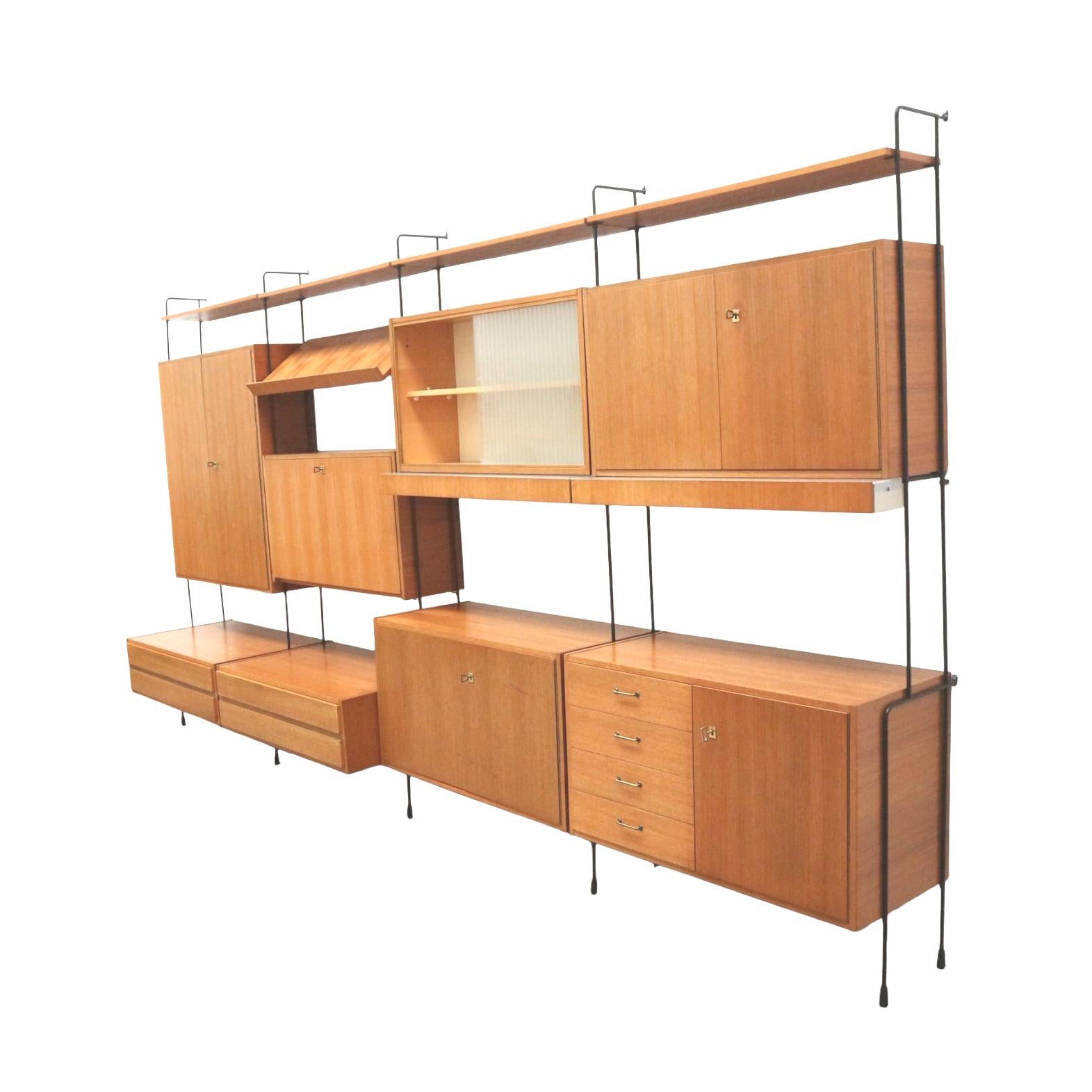 Vintage Omnia wall system designed by Ernst Dieter Hilker in the 1960s For Sale 4