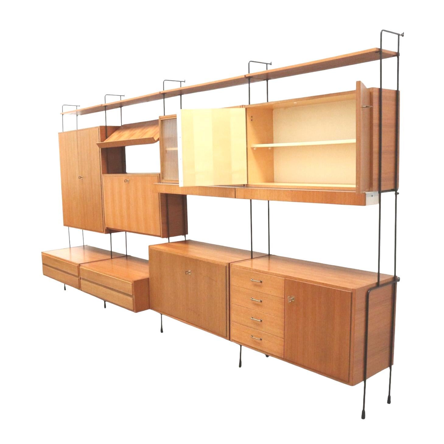 Vintage Omnia wall system designed by Ernst Dieter Hilker in the 1960s For Sale 5