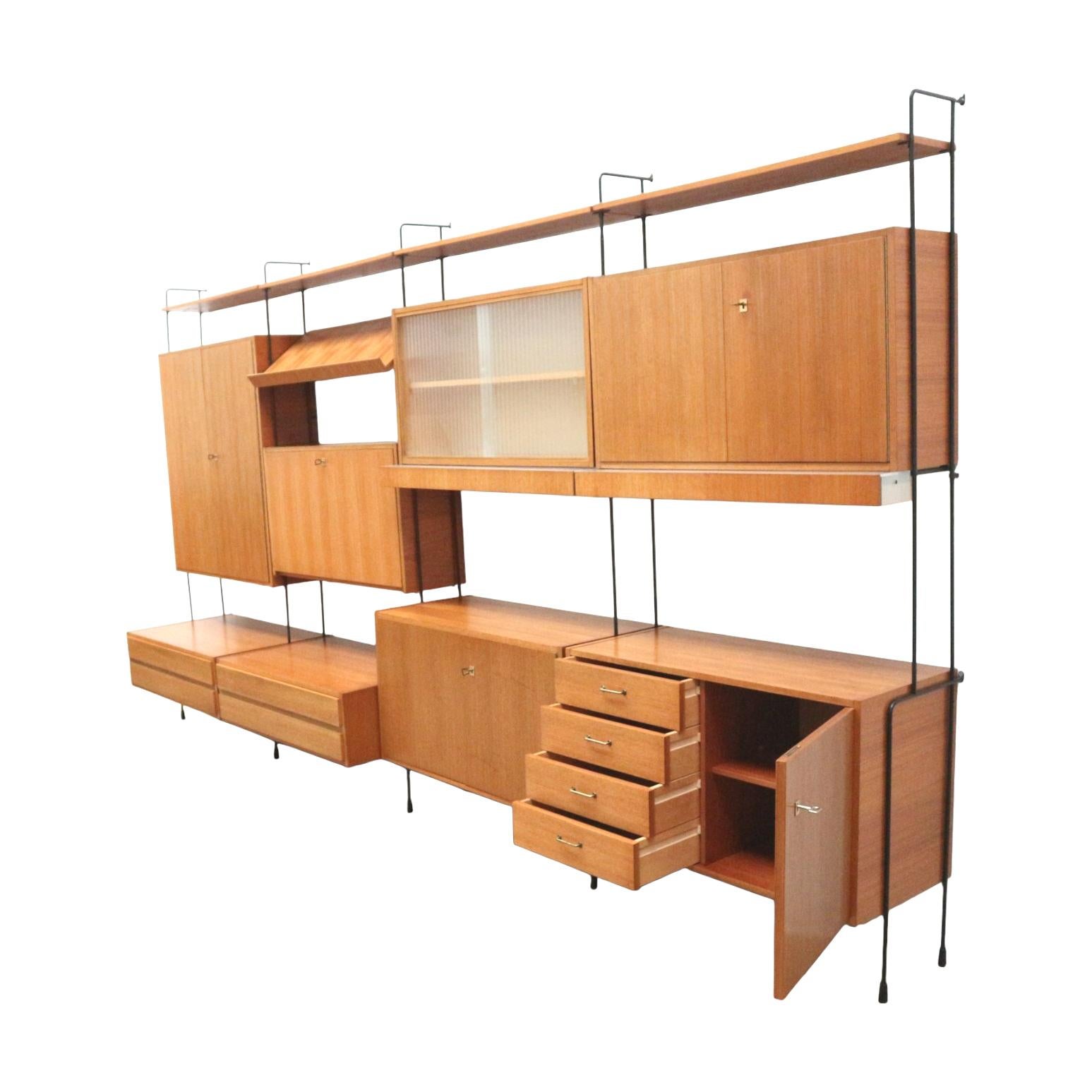 Vintage Omnia wall system designed by Ernst Dieter Hilker in the 1960s For Sale 6