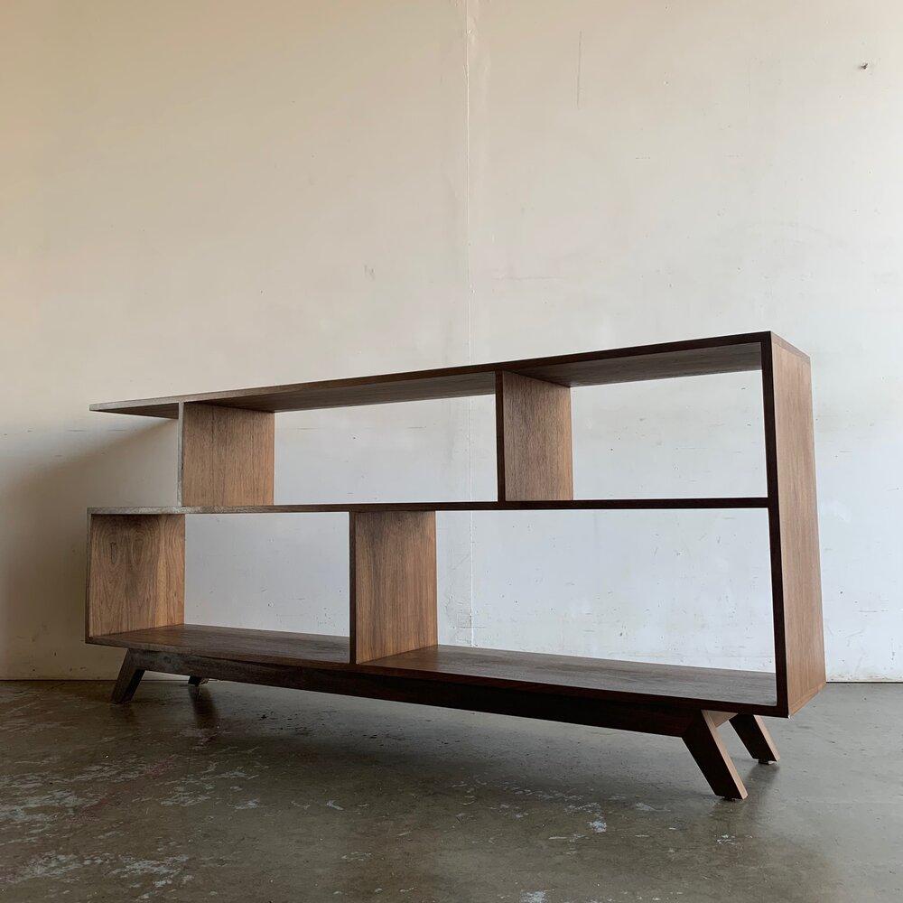 Walnut Vintage on Point Two Tier Bookshelf- One in SF Location For Sale