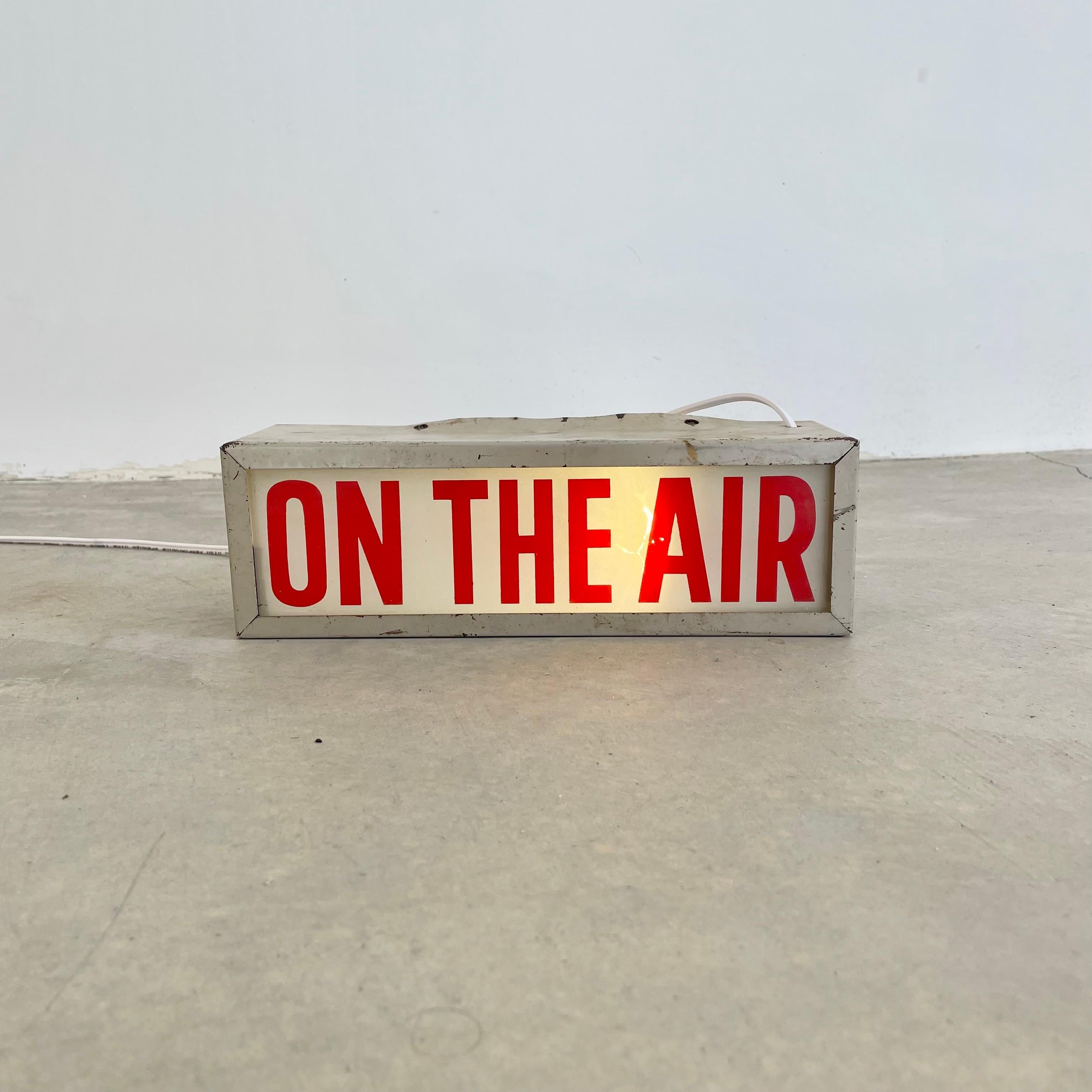 Mid-20th Century Vintage 'ON THE AIR' Recording Studio Sign Light, 1950s, USA