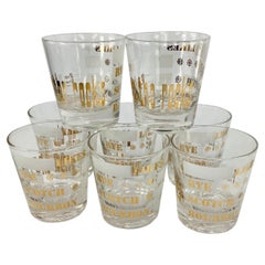 Retro "On the Rocks" Personalizable Old Fashioned Rocks Glasses - Set of 8