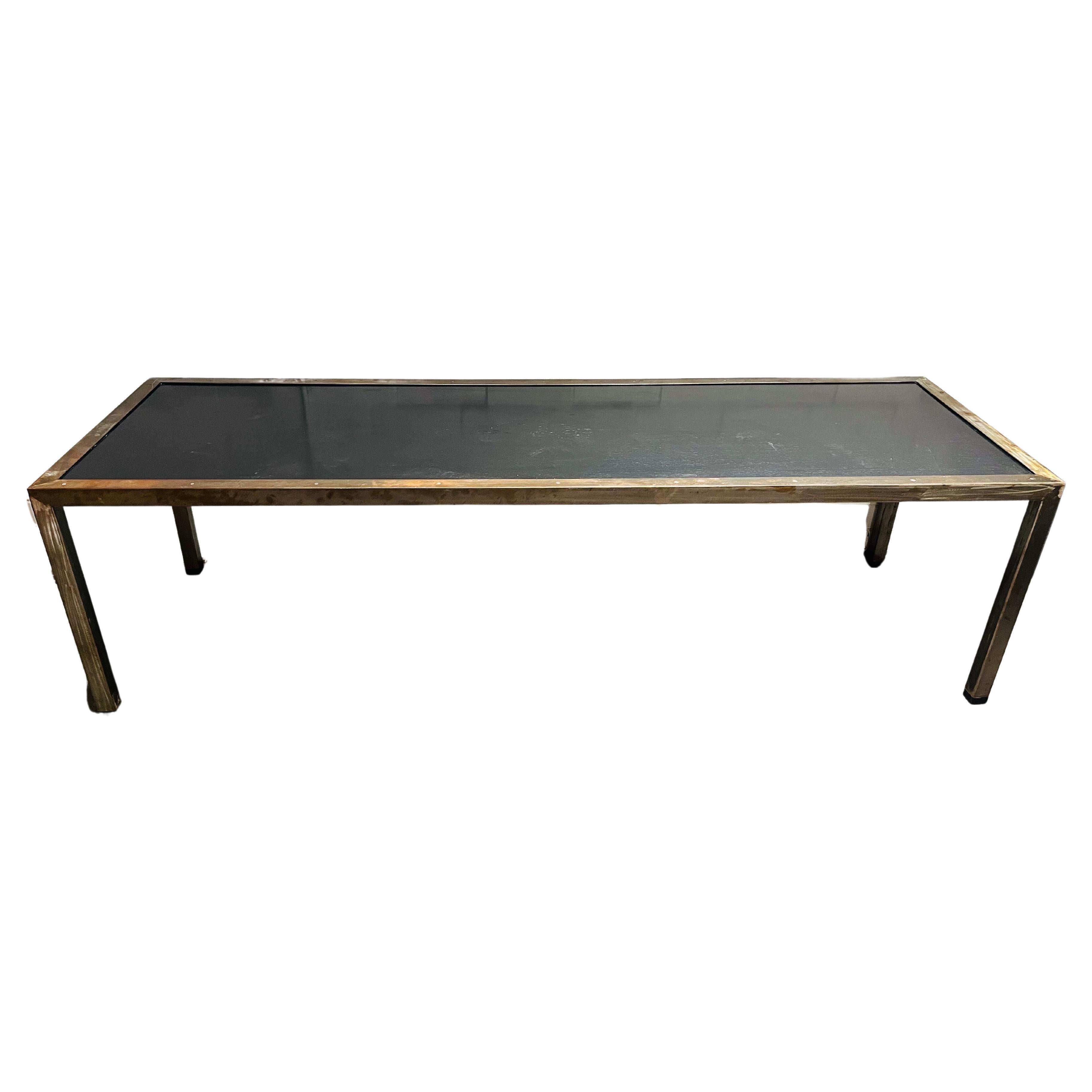 Table vintage unique et conçue et fabriquée à la main en métal soudé et en bois