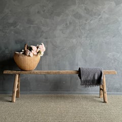 Panchina vintage in legno di olmo, unica nel suo genere, da 78 pollici