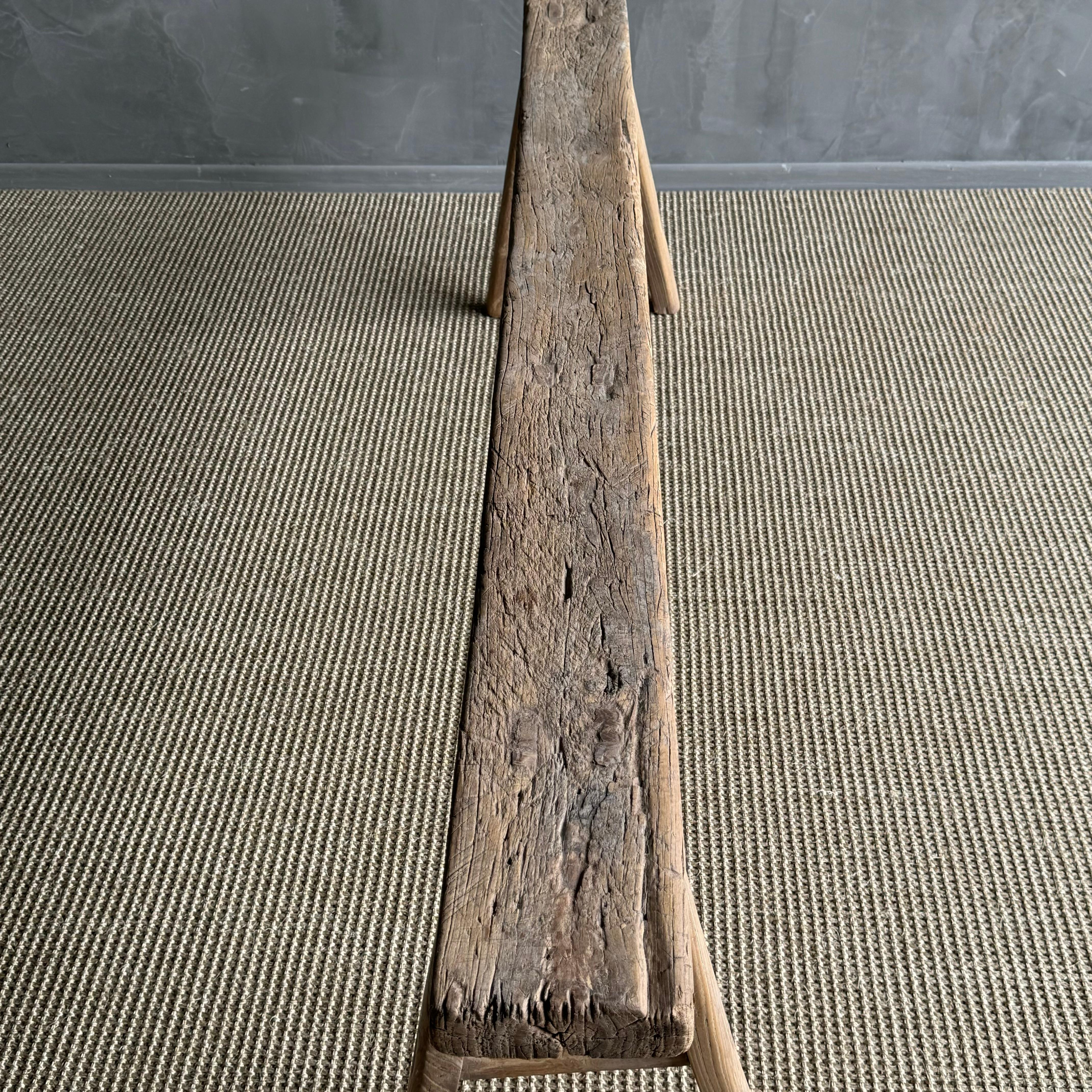 Vintage Banco de madera de olmo de 78