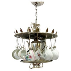 Retro One-Of-A-Kind Handcrafted Teacup Chandelier