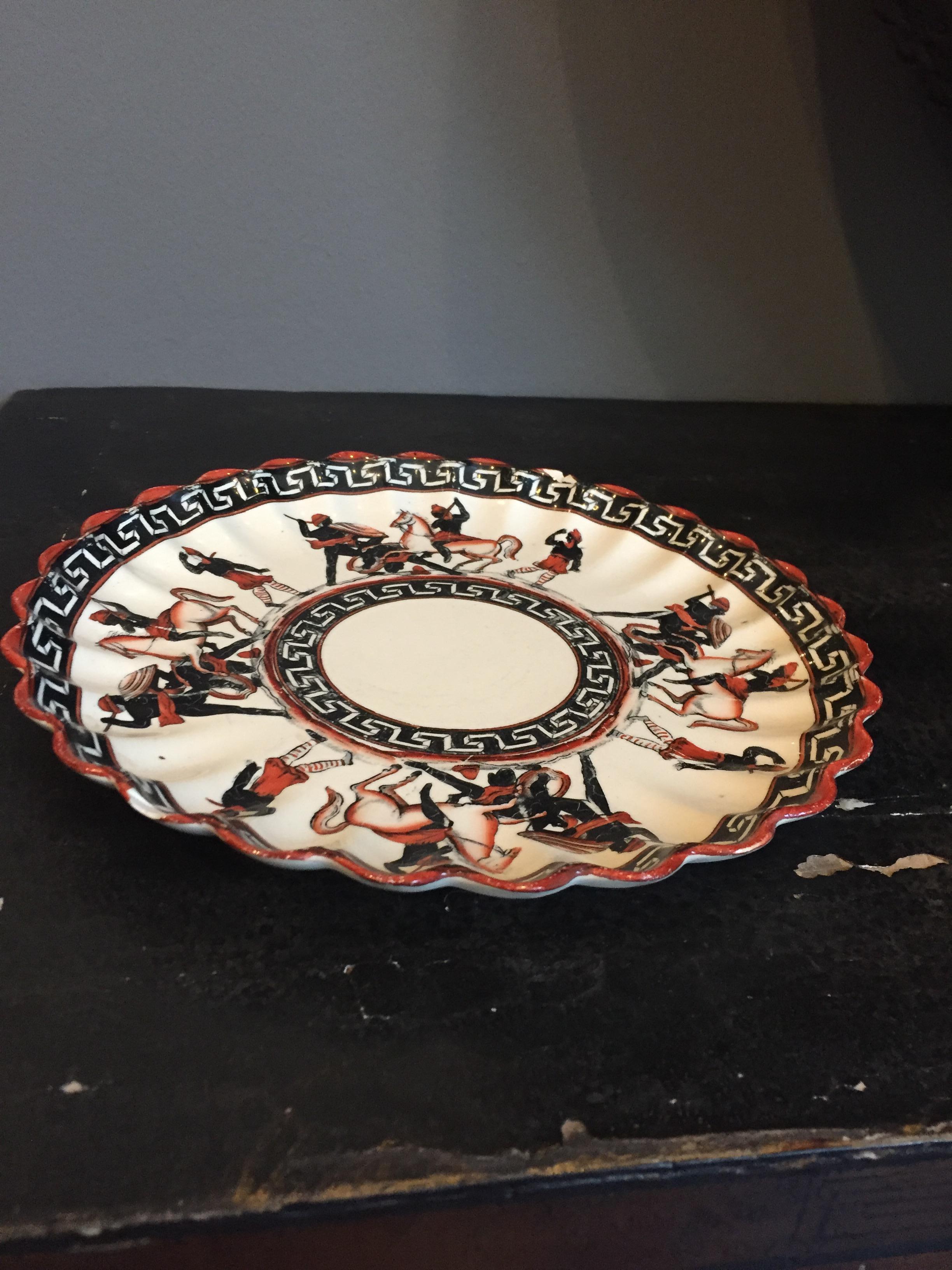 20th Century Vintage One of a Kind Hand Painted Porcelain Plate For Sale