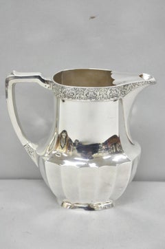 Vintage Oneida Coronation Community Silver Plated Water Pitcher with Handle
