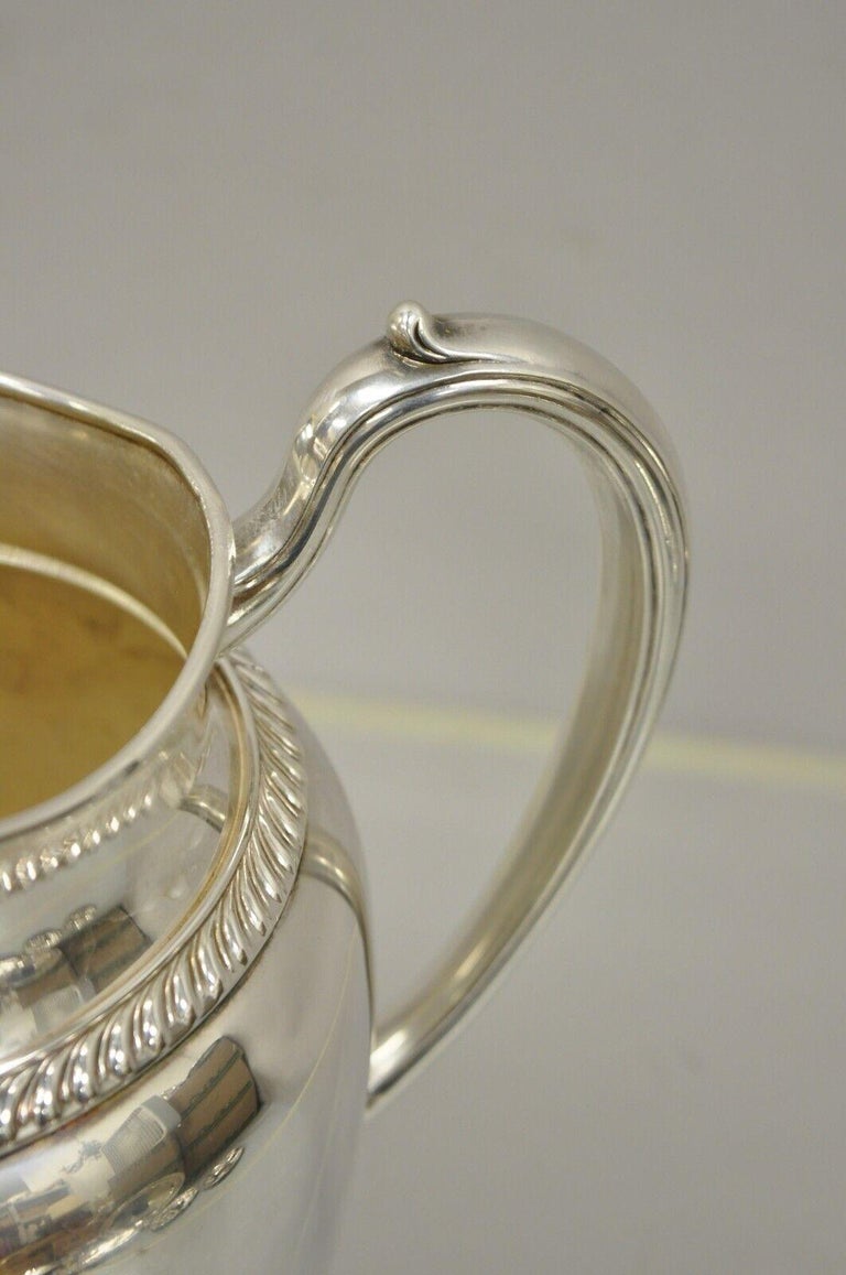 Vintage Oneida LTD Fiesta Silver Plate Regency Style Water Pitcher For