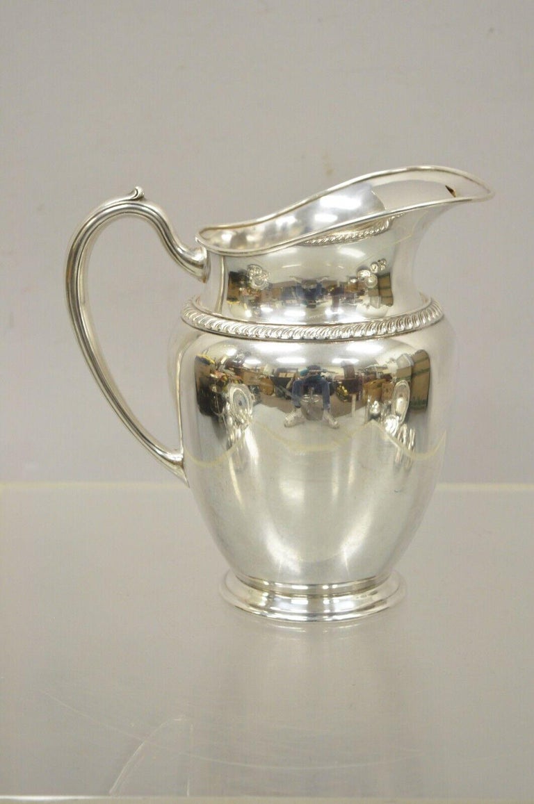 Vintage Oneida LTD Fiesta Silver Plate Regency Style Water Pitcher For