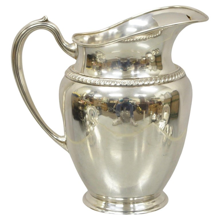 Vintage Oneida LTD Fiesta Silver Plate Regency Style Water Pitcher For