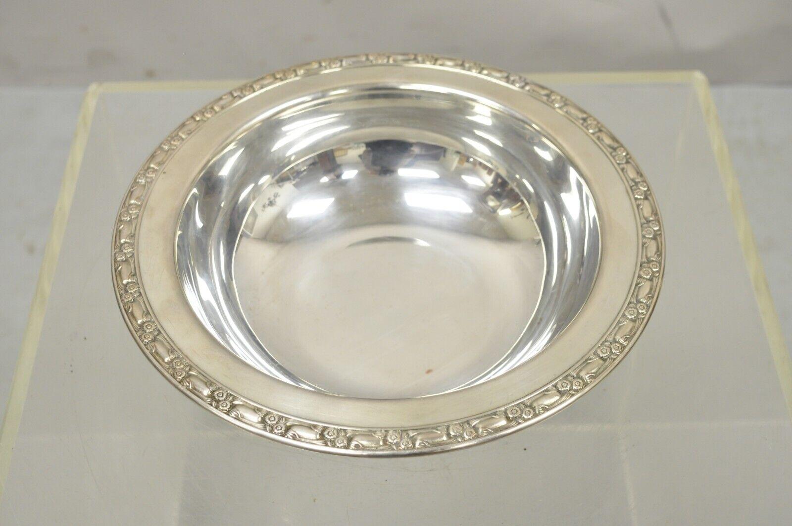 Vintage Oneida Ltd rose decorated silver plated 10.5