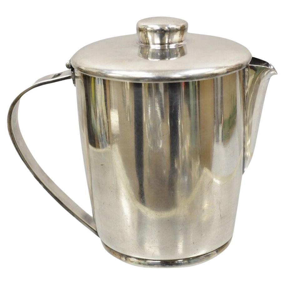 Vintage Oneida Sambonet Italy Silver Plated Modern Coffee Pot Water Pitcher For Sale