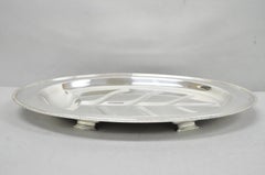 Vintage Oneida Silver Plated Regency Oval Meat Cutlery Serving Platter Tray