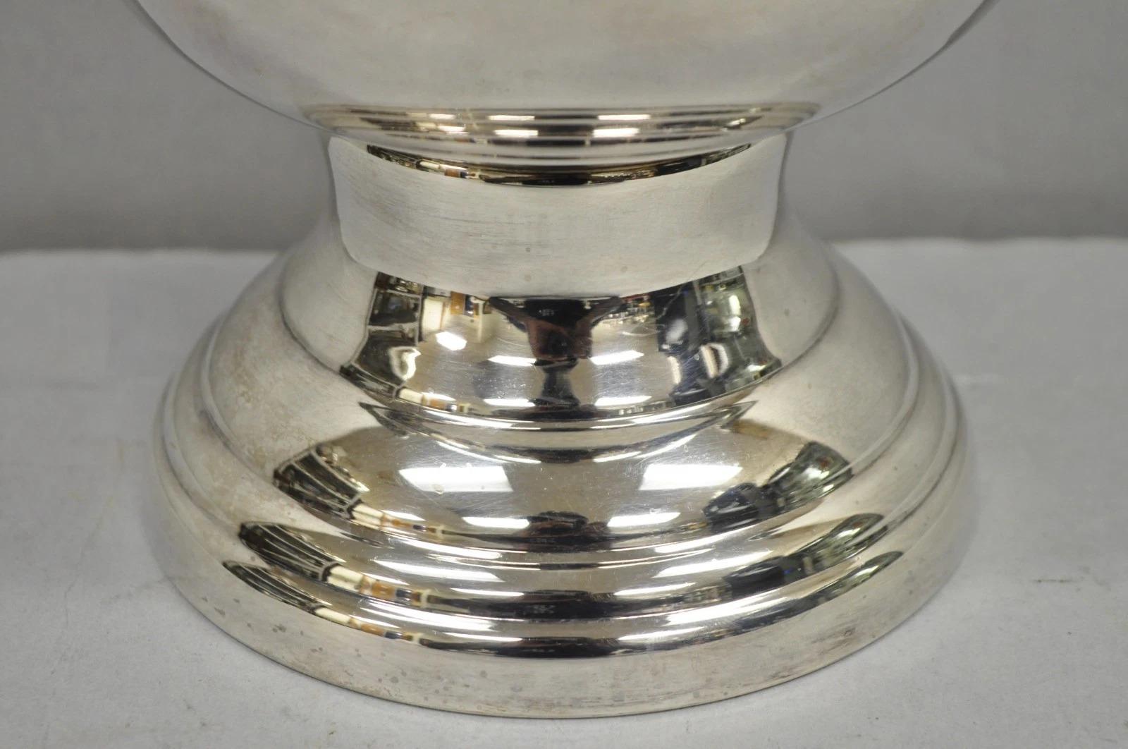 Vintage Oneida Silver Plated Trophy Cup Urn Champagne Wine Chiller Ice Bucket For Sale 3