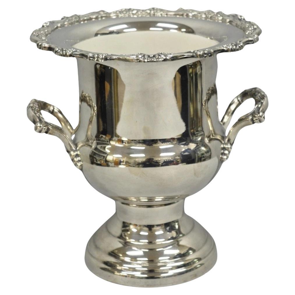 Vintage Oneida Silver Plated Trophy Cup Urn Champagne Wine Chiller Ice Bucket For Sale