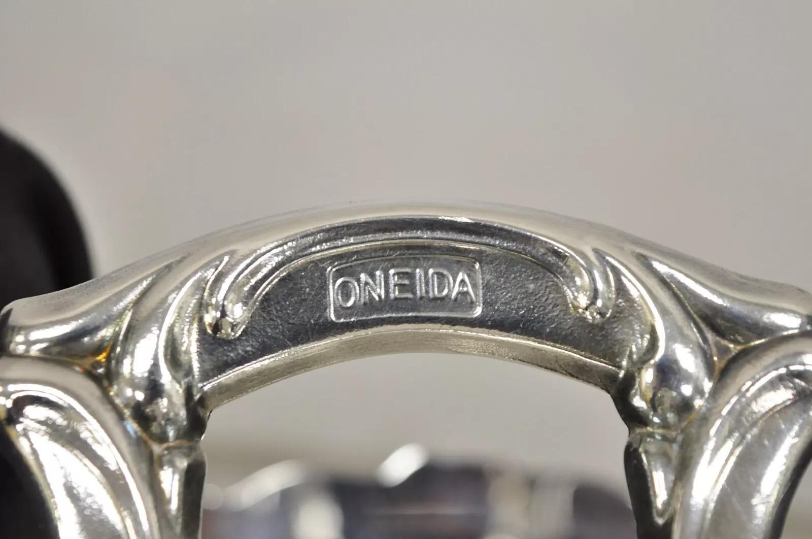 Copa trofeo vintage Oneida Cubitera enfriadora de champán bañada en plata 3