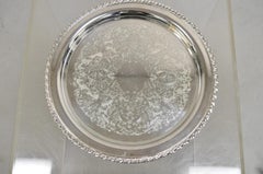 Vintage Oneida USA Silver Plated Victorian Style Tea Set w/ Tray - 4 Pc Set