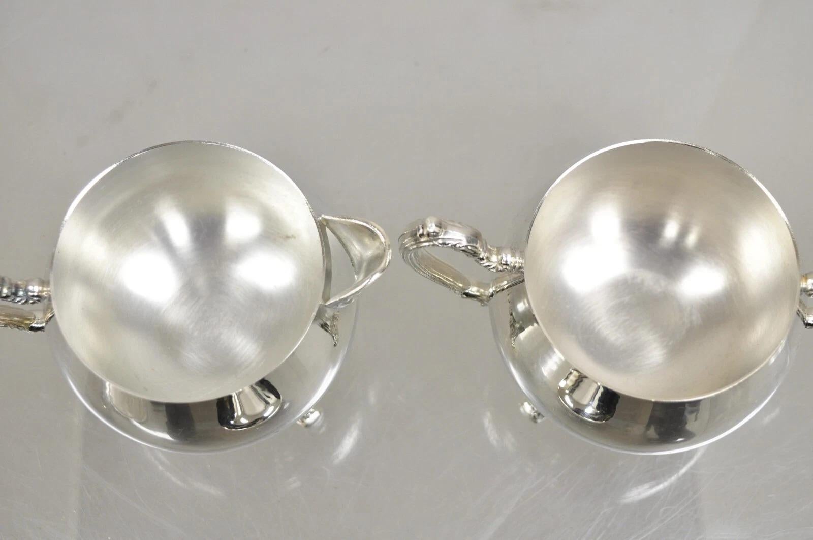 Service à thé de style victorien américain Oneida plaqué argent avec plateau - 4 pièces en vente 2