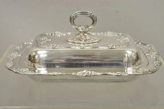 Vintage Oneida Victorian Silver Plated Grapevine Covered Vegetable Serving Dish