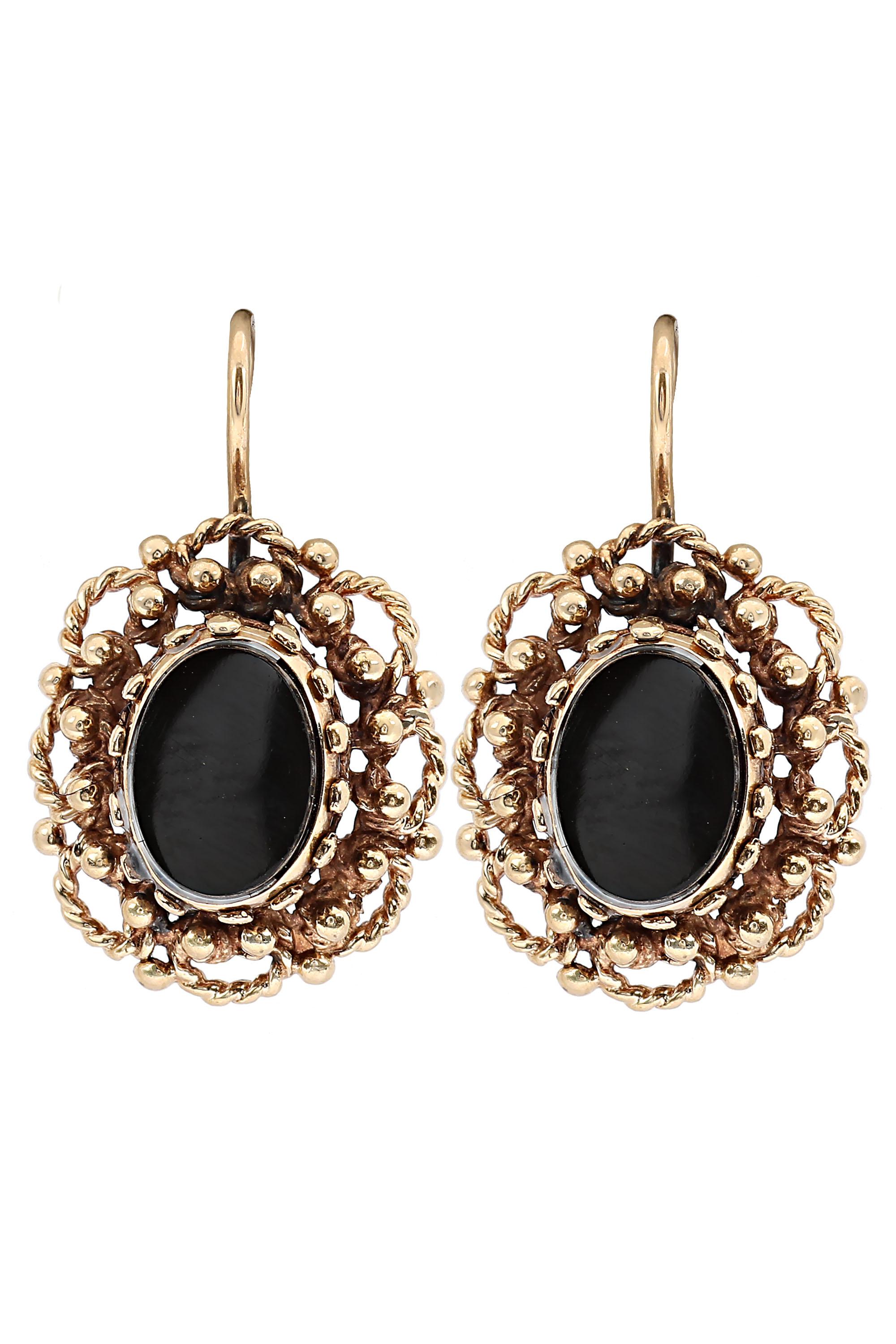 vintage onyx earrings