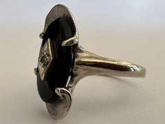 Vintage Onyx and Diamond Ring