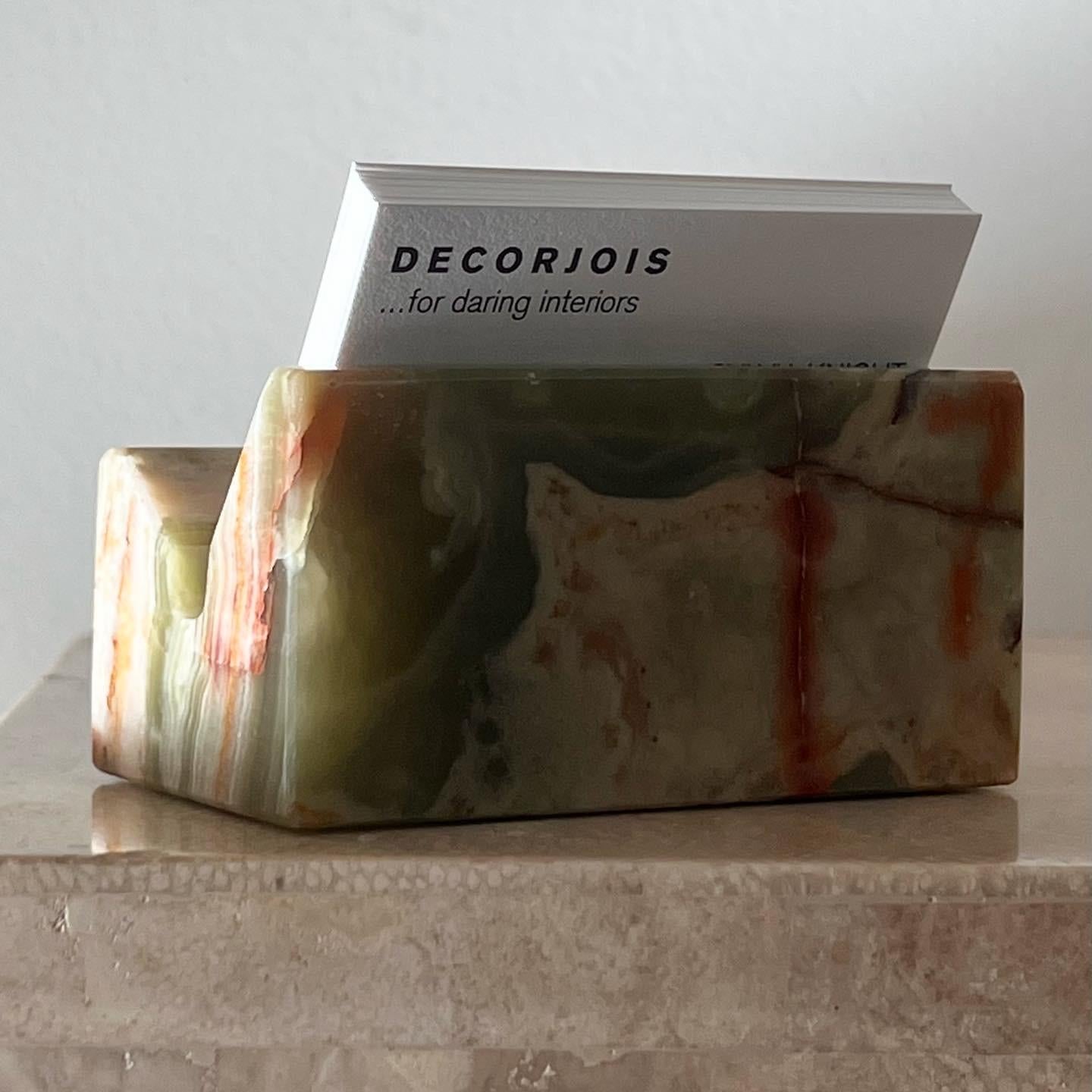 Vintage onyx cardholder desk accessory, 20th century For Sale 3