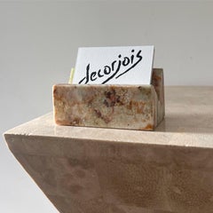 Accesorio de escritorio tarjetero vintage de ónice, siglo XX