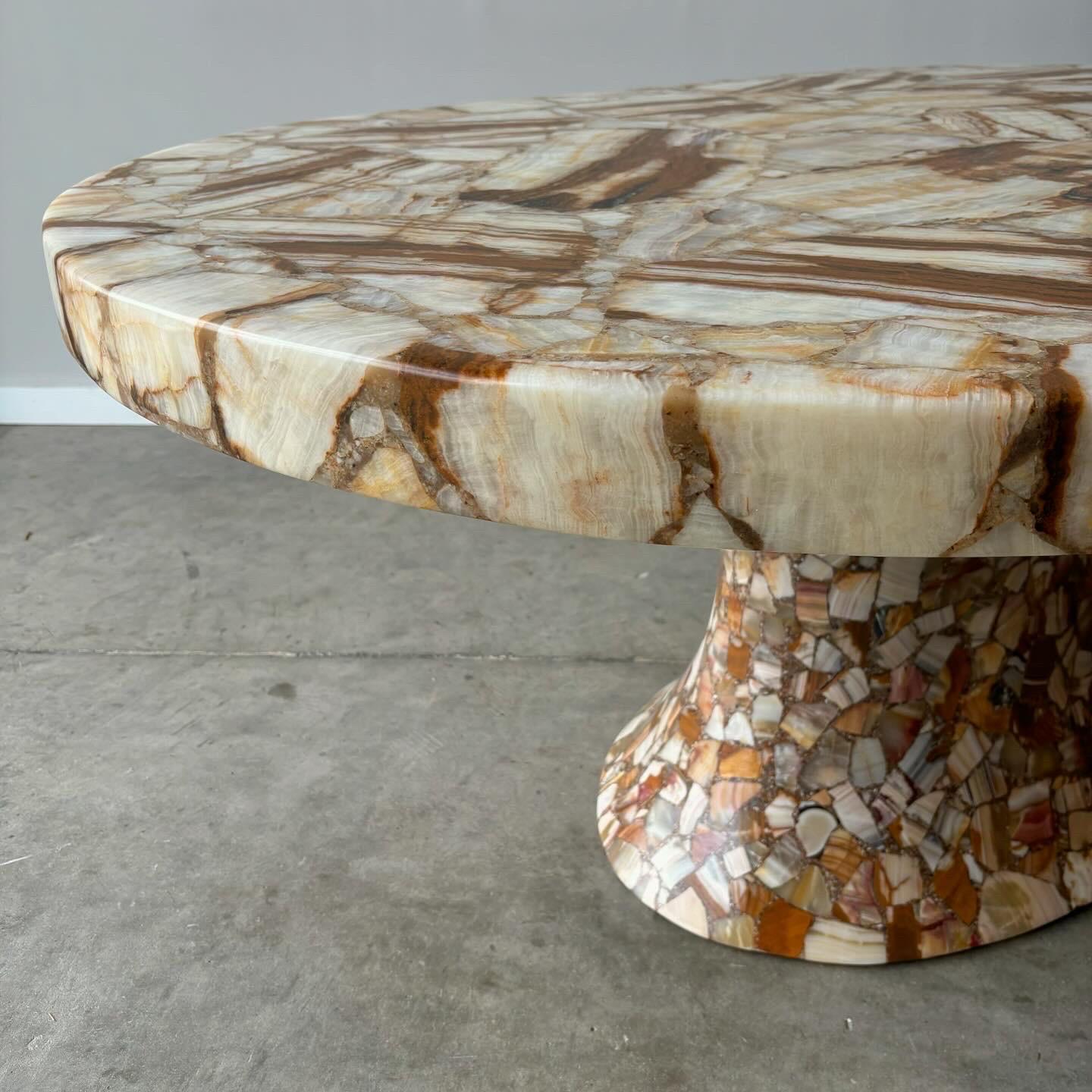 Mid-Century Modern Vintage Onyx Dining Table, Muller's of Mexico, Mid Century Modern