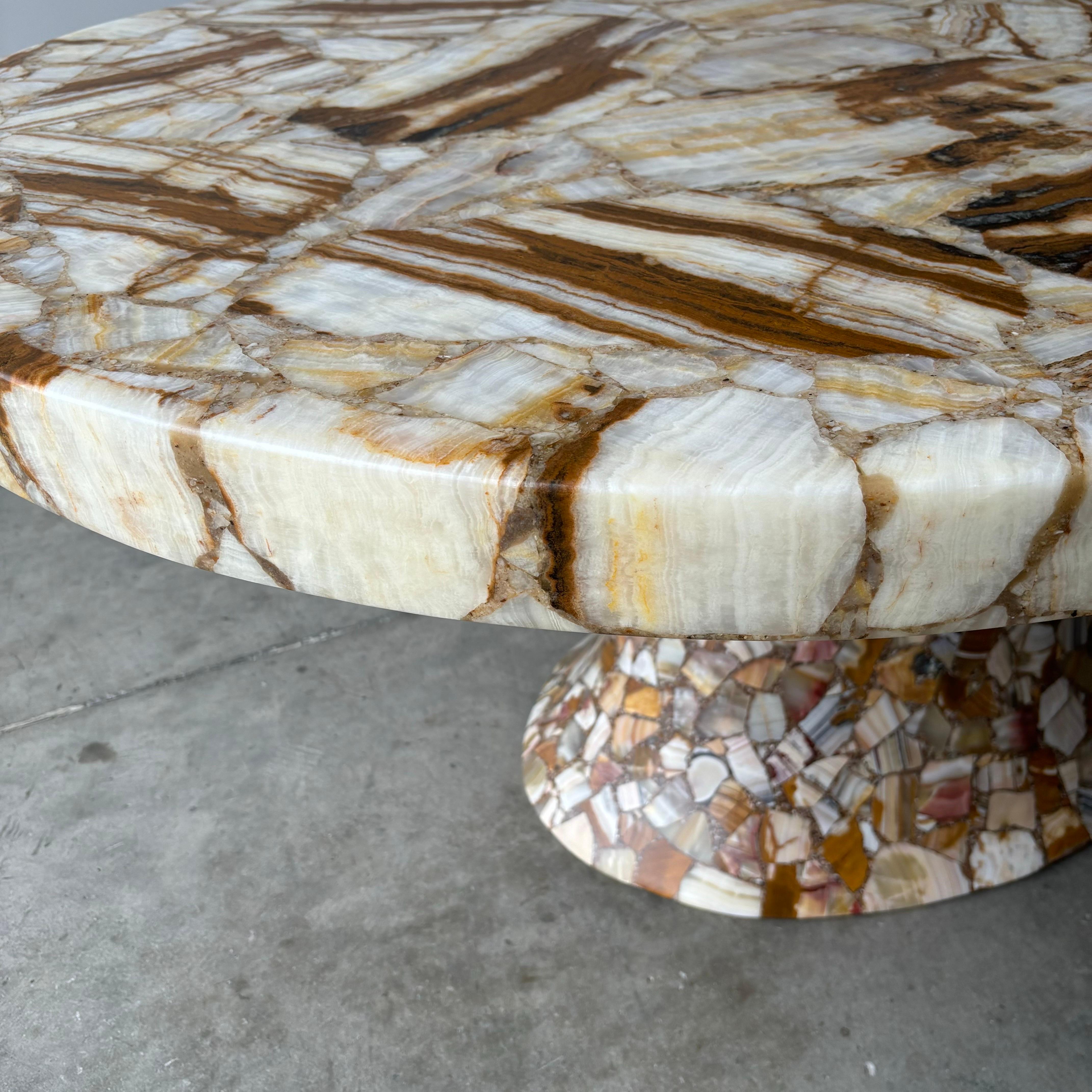 Late 20th Century Vintage Onyx Dining Table, Muller's of Mexico, Mid Century Modern