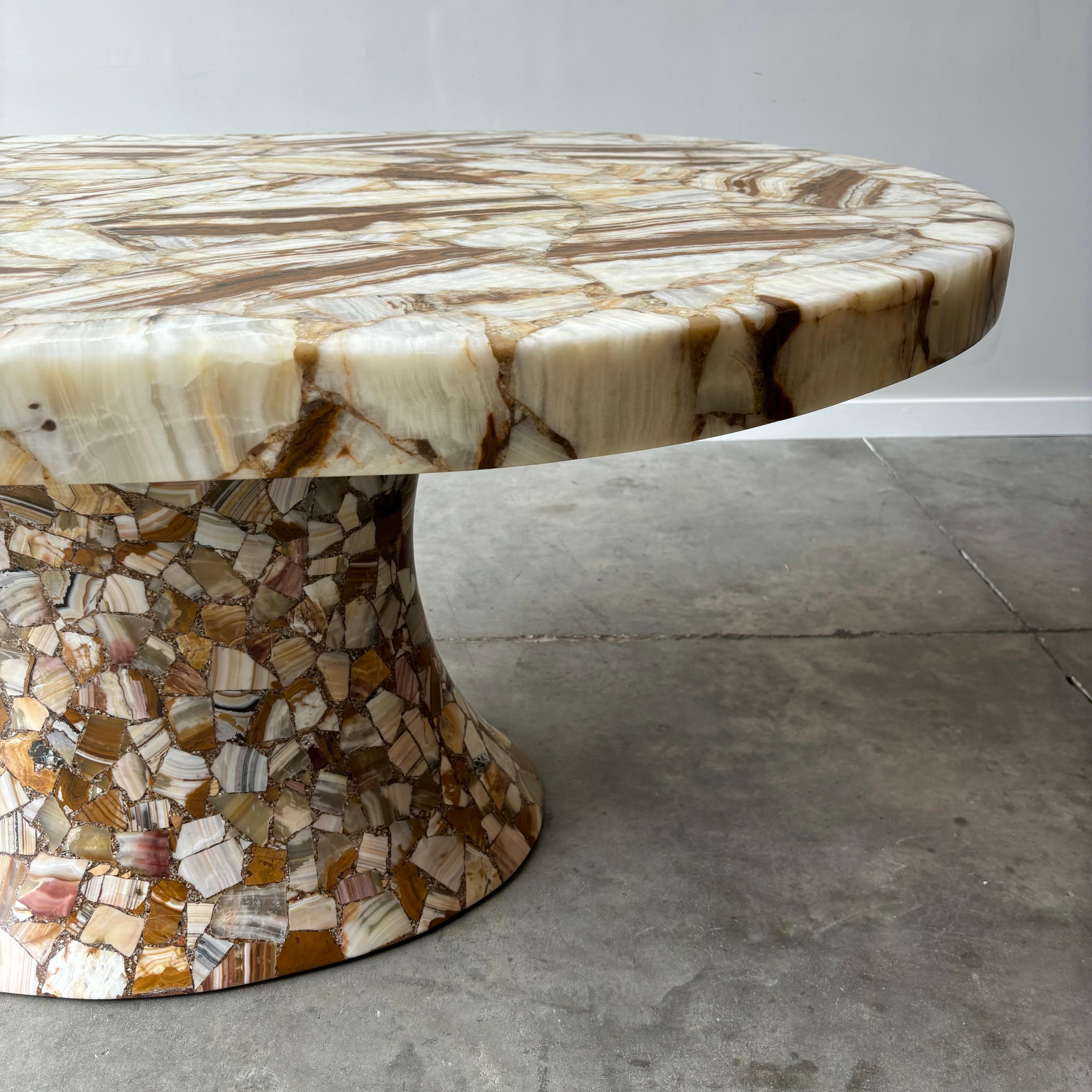 Vintage Onyx Dining Table, Muller's of Mexico, Mid Century Modern 1