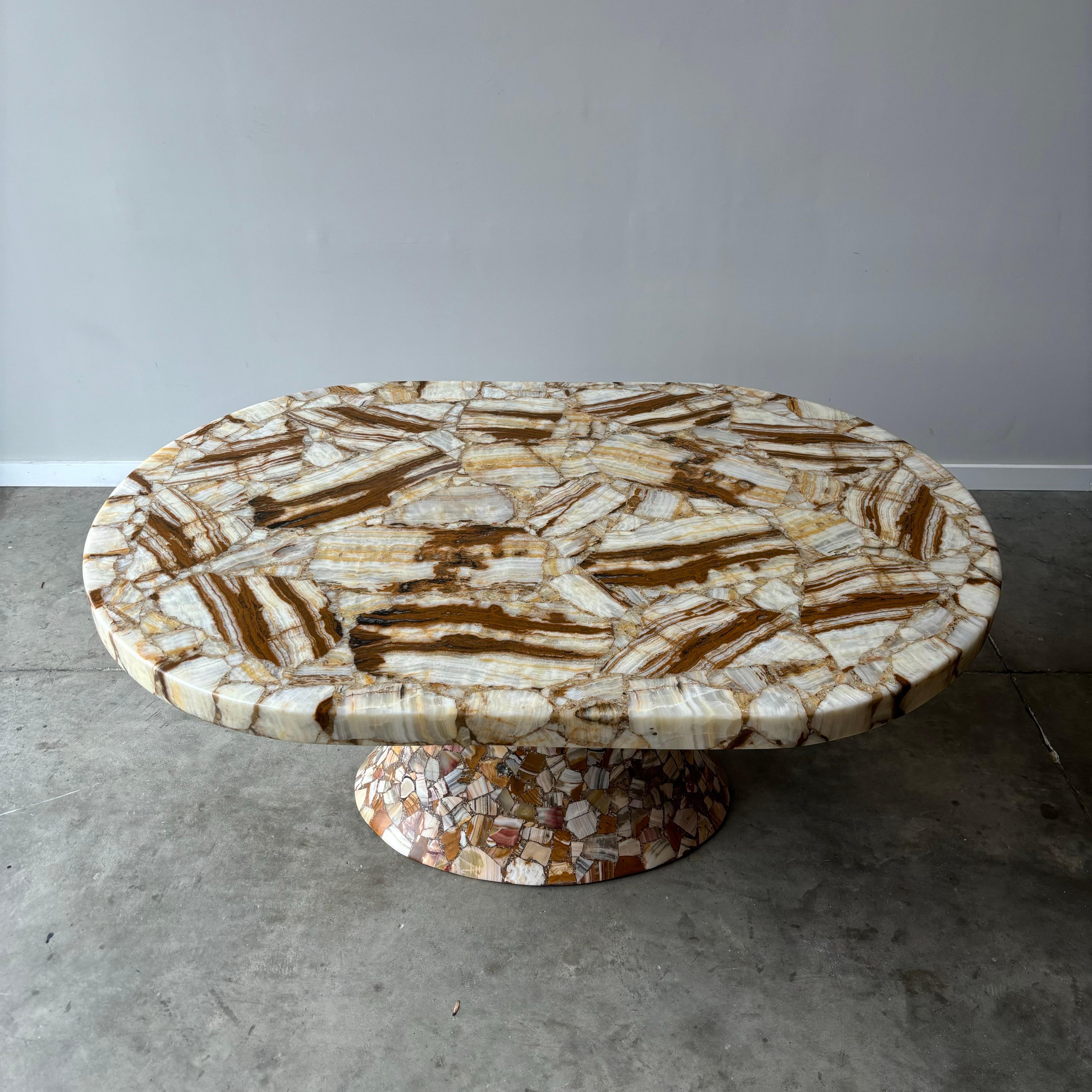 Vintage Onyx Dining Table, Muller's of Mexico, Mid Century Modern 2